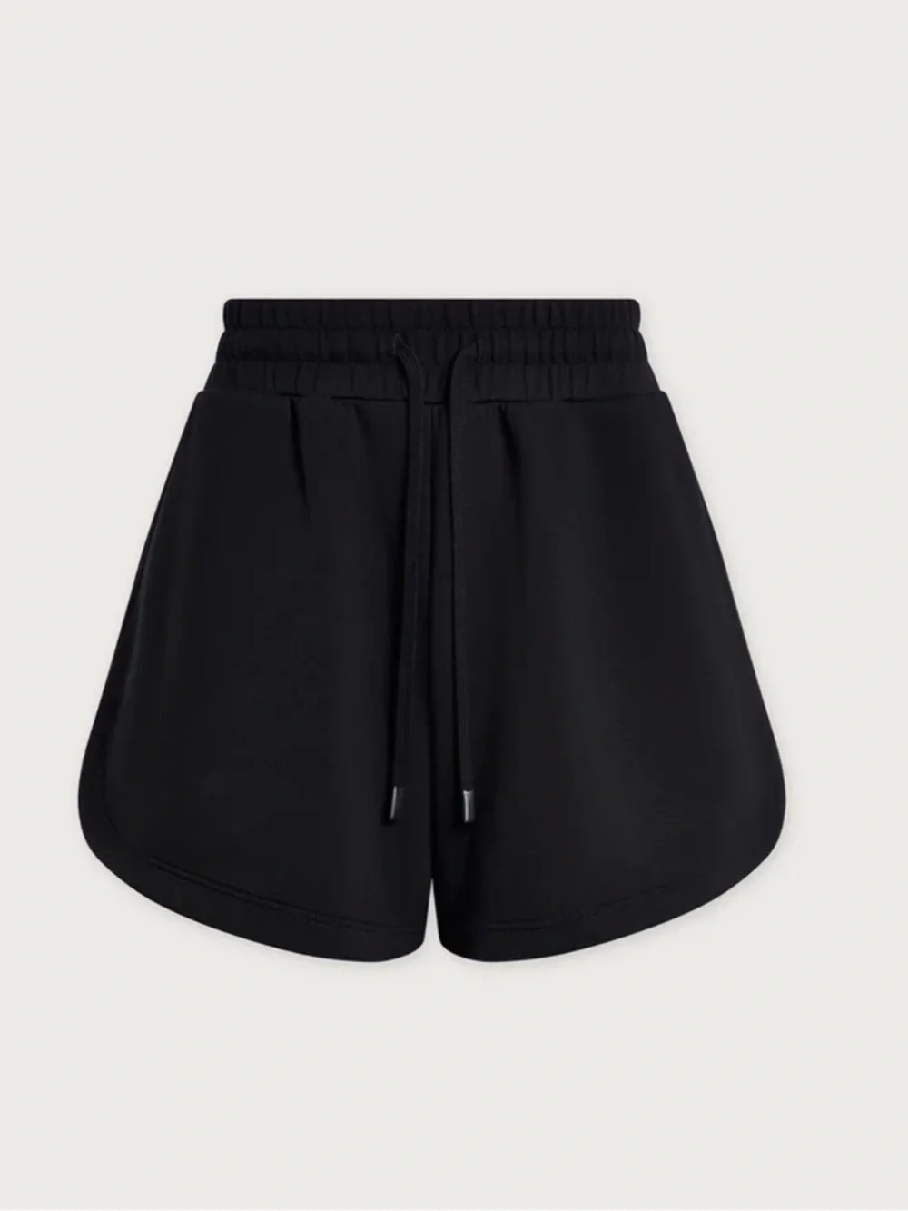 Varley Black Curved-Hem Athletic Shorts